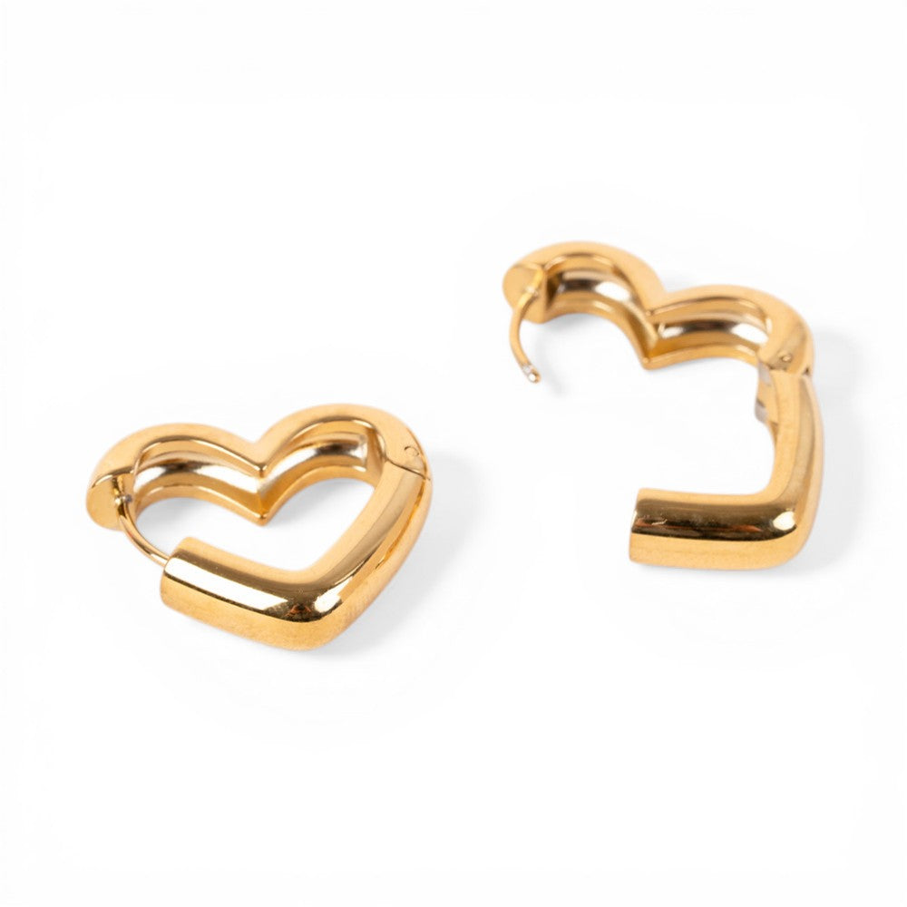 ORECCHINI A FORMA DI CUORE SPESSO