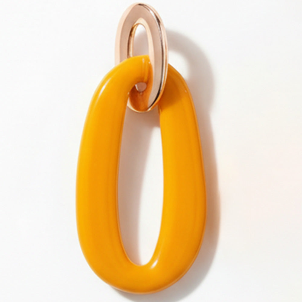 ORECCHINI PENDENTI CON ANELLO IRREGOLARE COLORATO