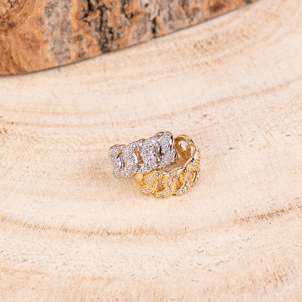 ORECCHINO EARCUFF A CATENA CON STRASS