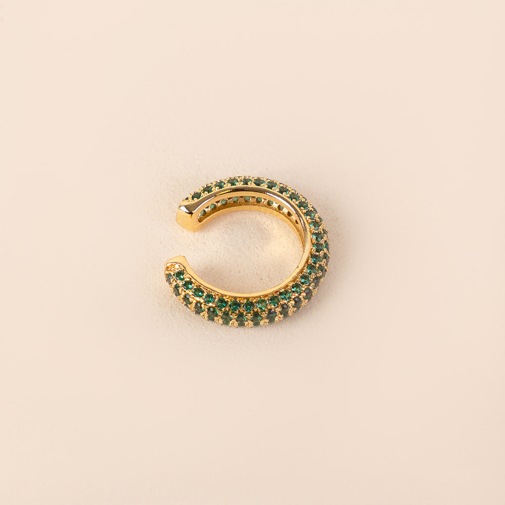 ORECCHINO EARCUFF ROTONDO CON STRASS COLORATI
