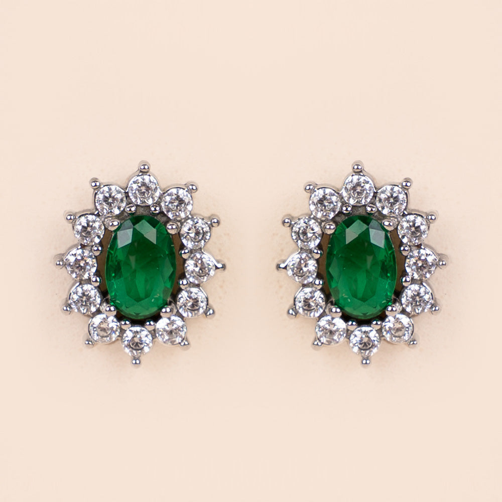 ORECCHINI A LOBO PUNTO LUCE OVALE E STRASS