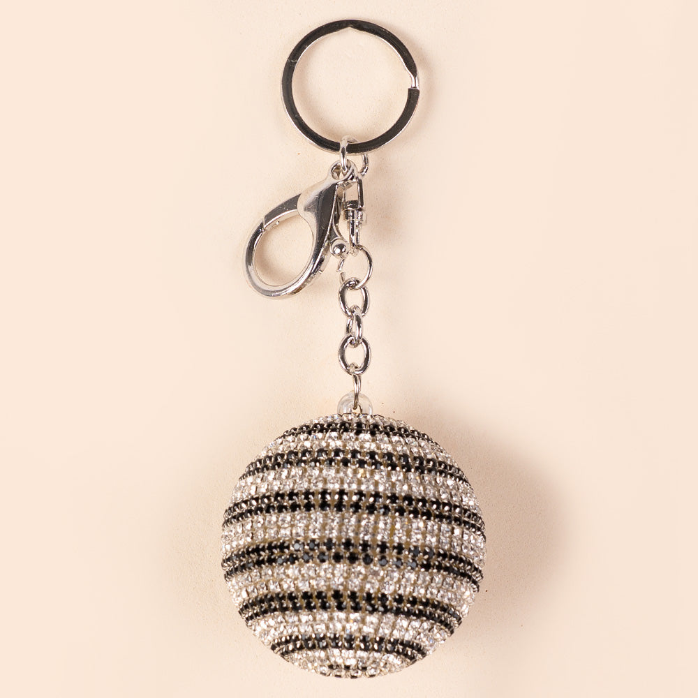 PORTACHIAVI A SFERA CON STRASS COLORATI