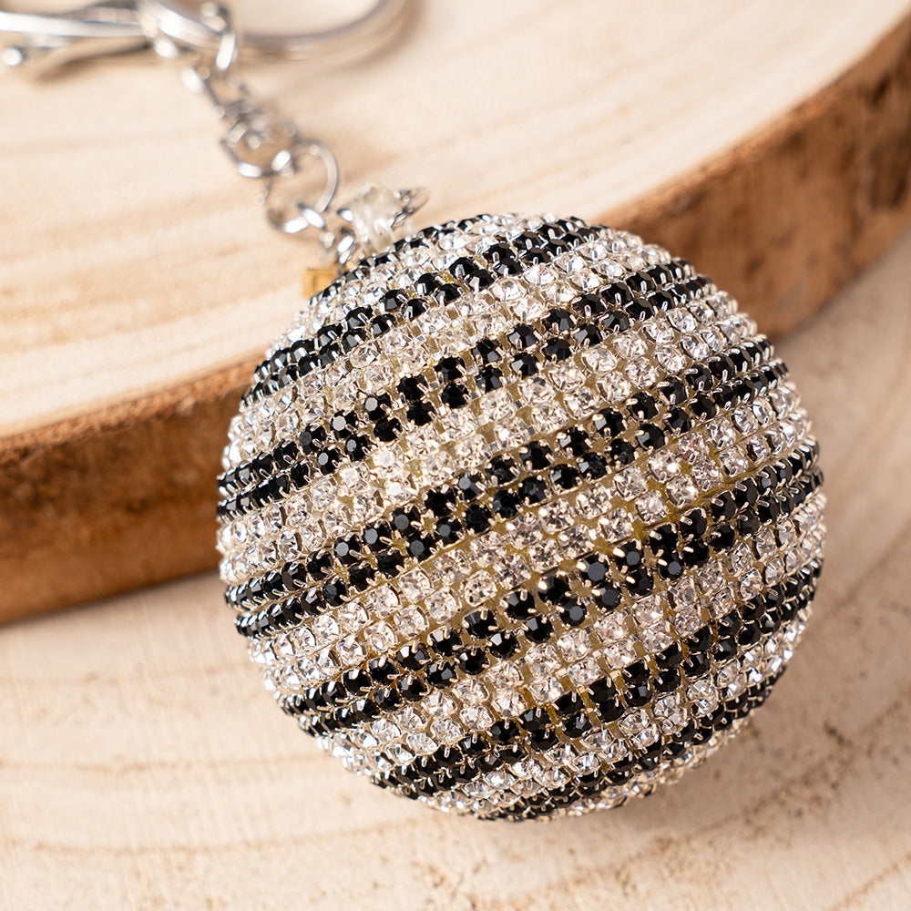 PORTACHIAVI A SFERA CON STRASS COLORATI