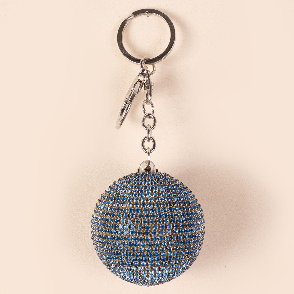 PORTACHIAVI A SFERA CON STRASS COLORATI