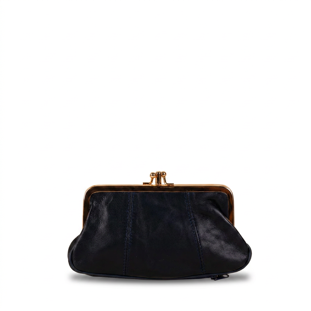 PORTAMONETE CLASSICO PELLE CON CHIUSURA A CLICK CLACK