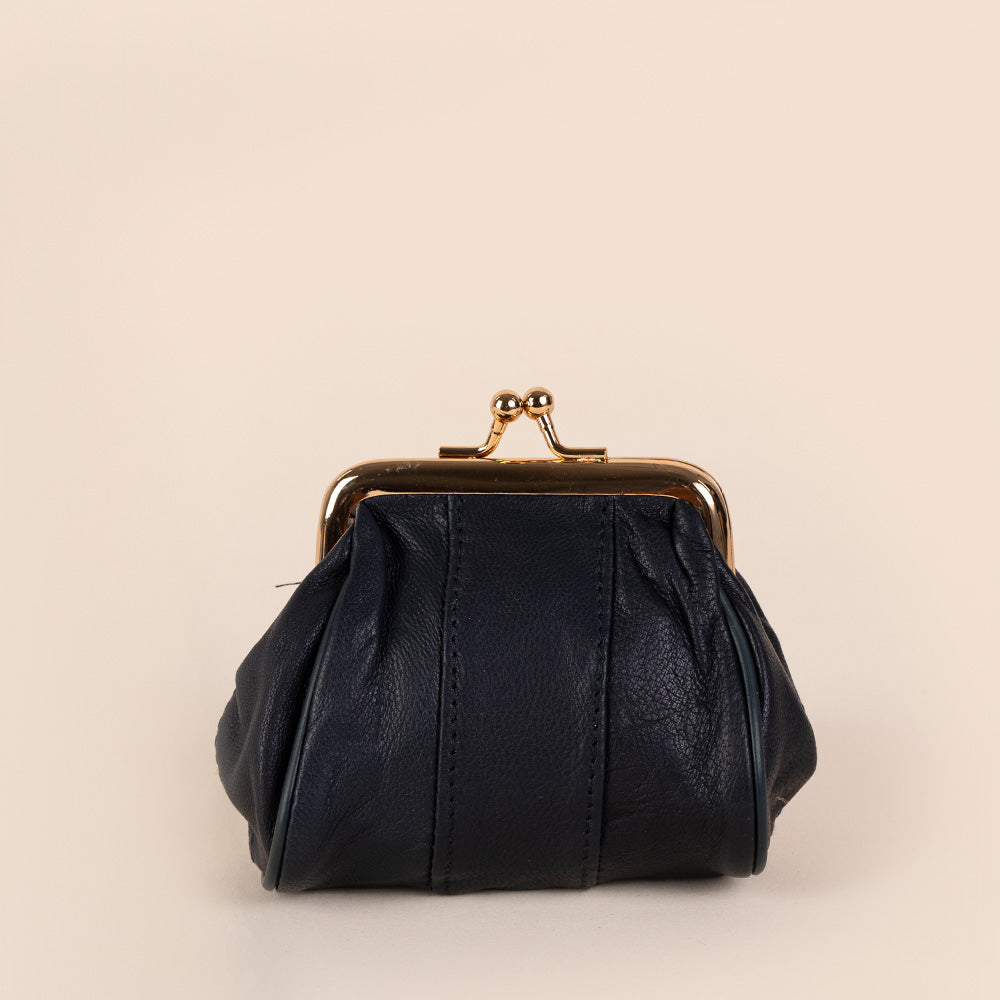 PORTAMONETE CLASSICO PELLE CON CHIUSURA A CLICK CLACK
