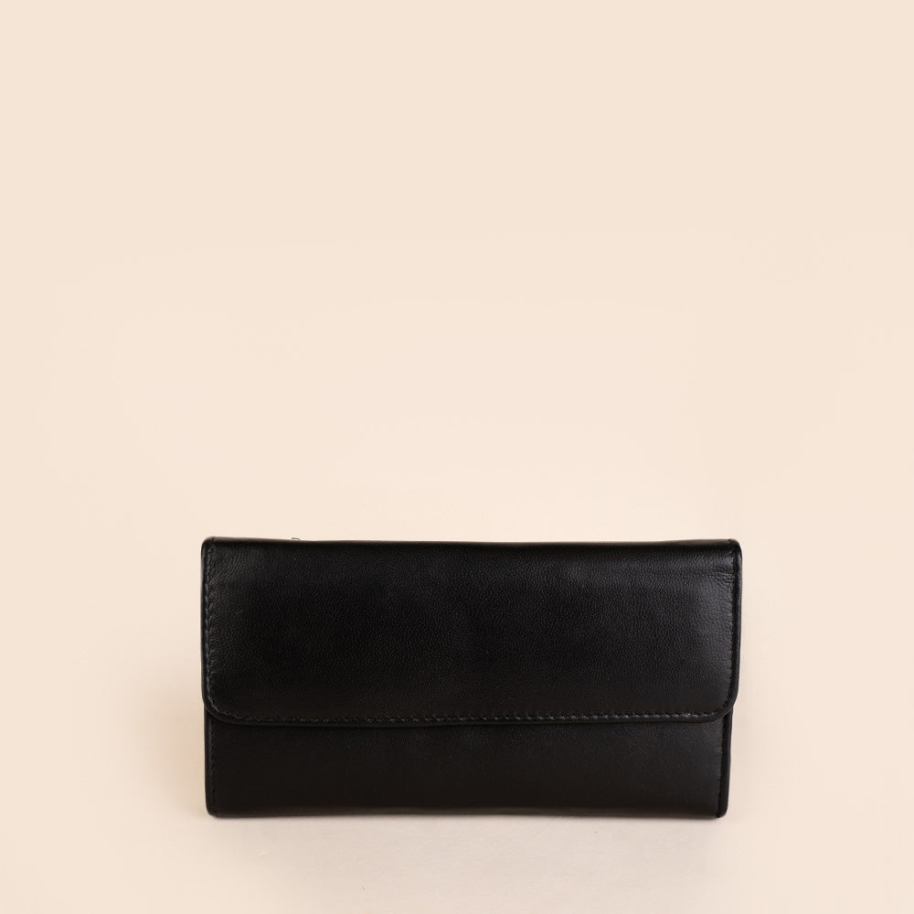 PORTAFOGLIO GRANDE CON ZIP POSTERIORE IN PELLE MORBIDA