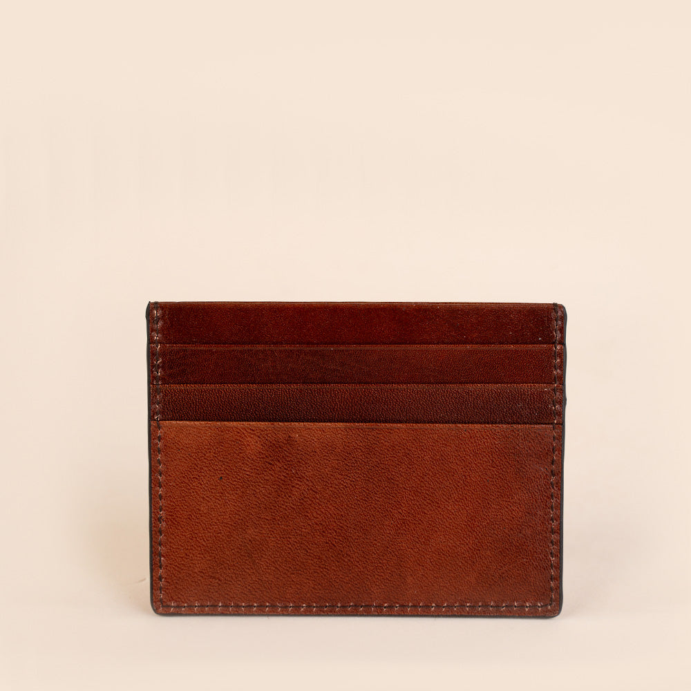 PORTACARTE SEMPLICE IN PELLE COLORATA