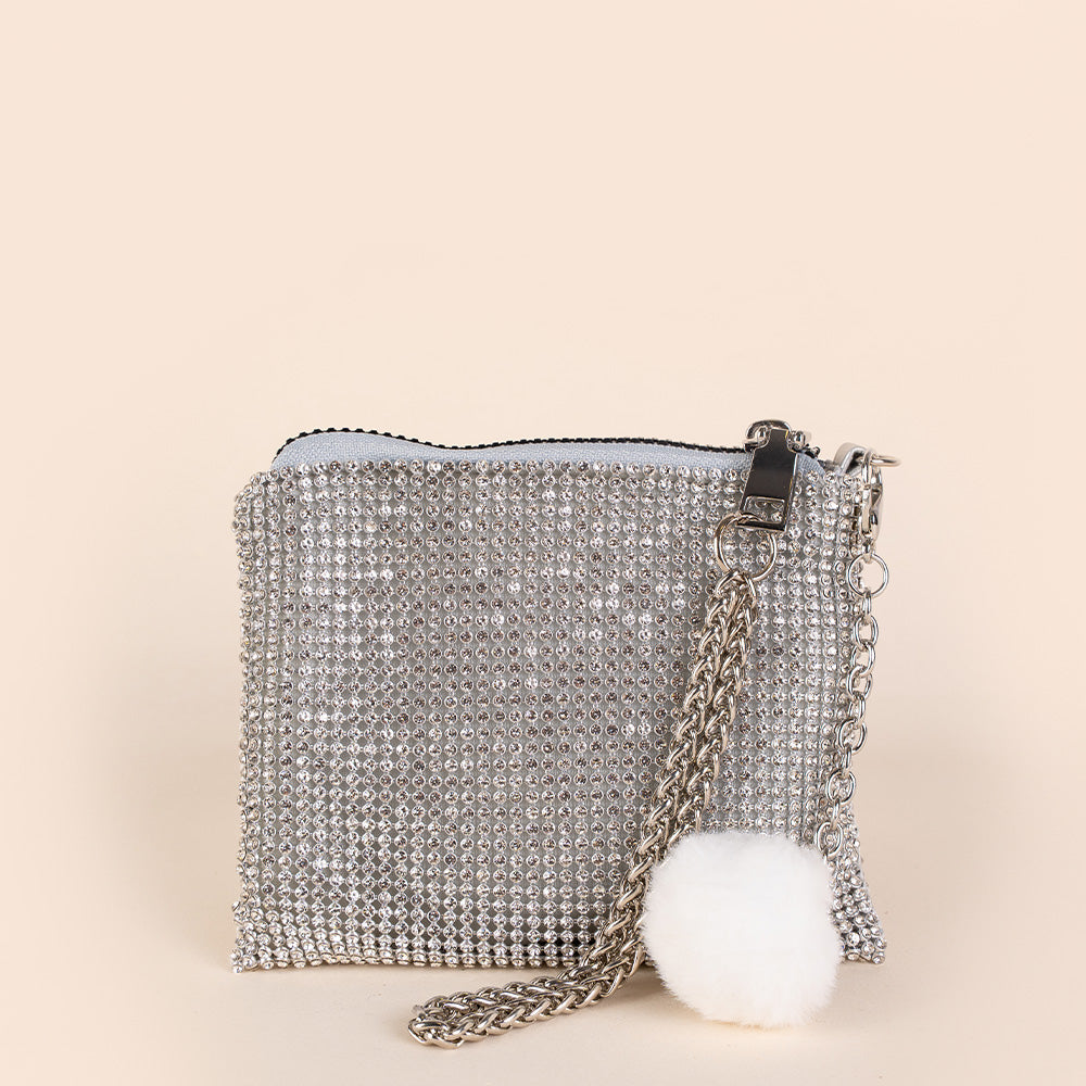 PORTAMONETE CON STRASS E POLSINO