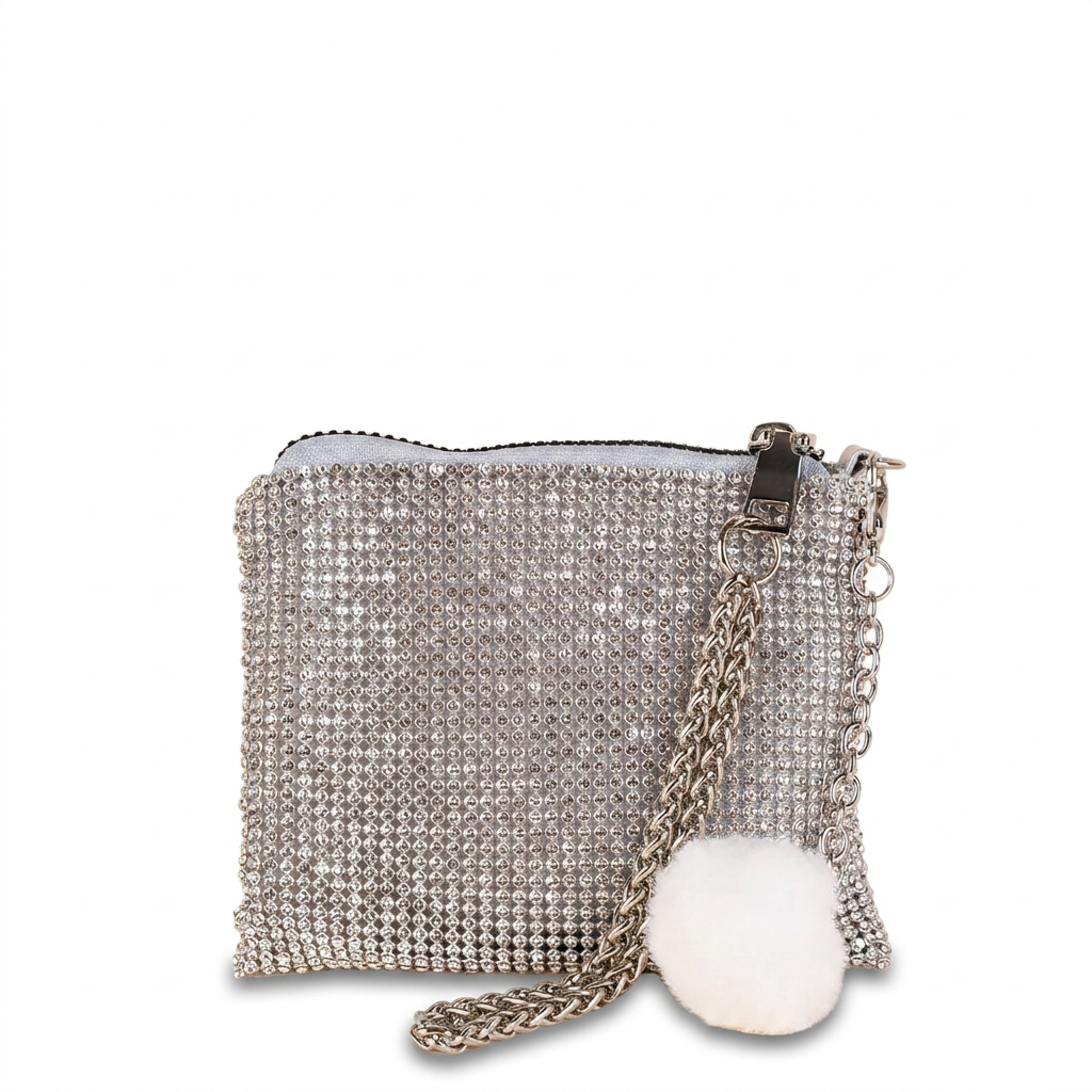 PORTAMONETE CON STRASS E POLSINO