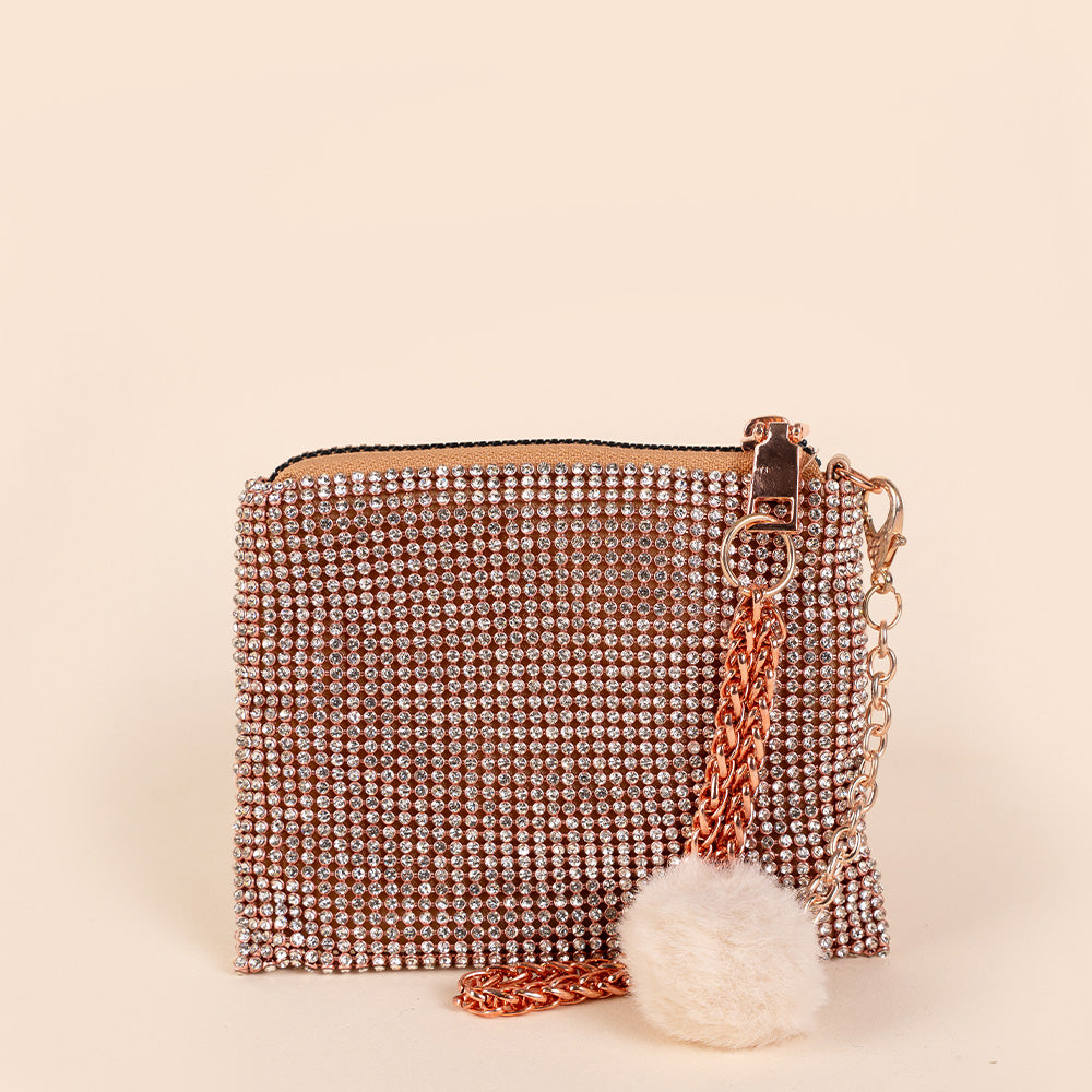 PORTAMONETE CON STRASS E POLSINO