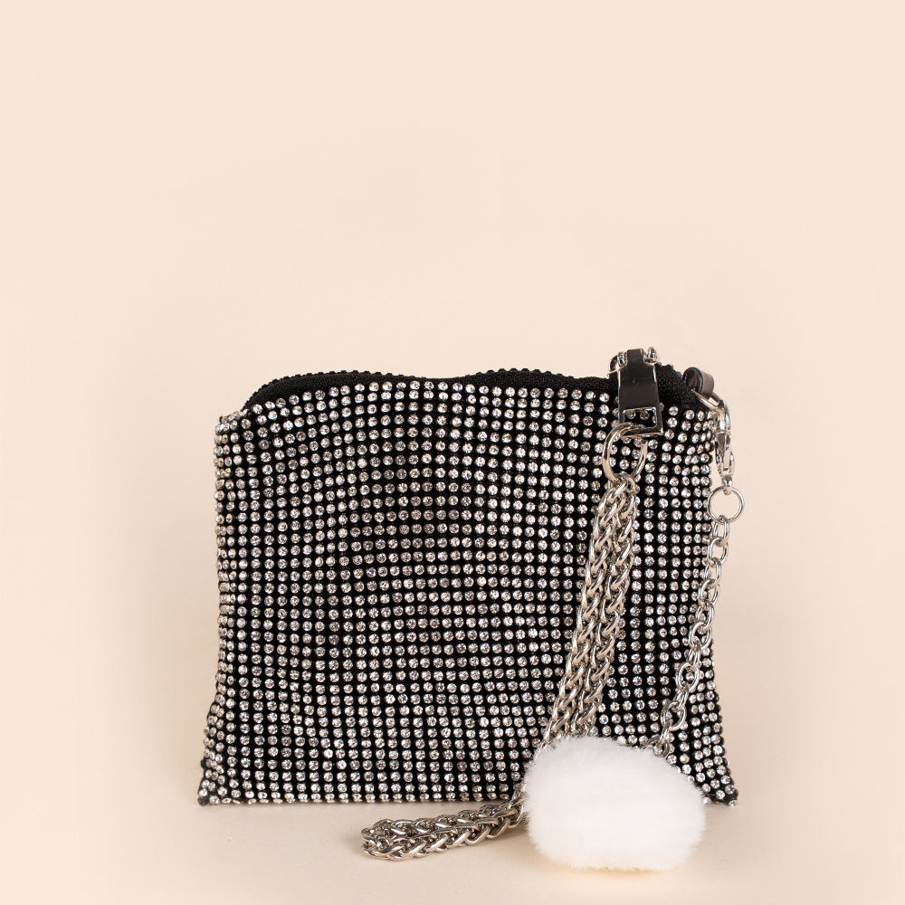 PORTAMONETE CON STRASS E POLSINO