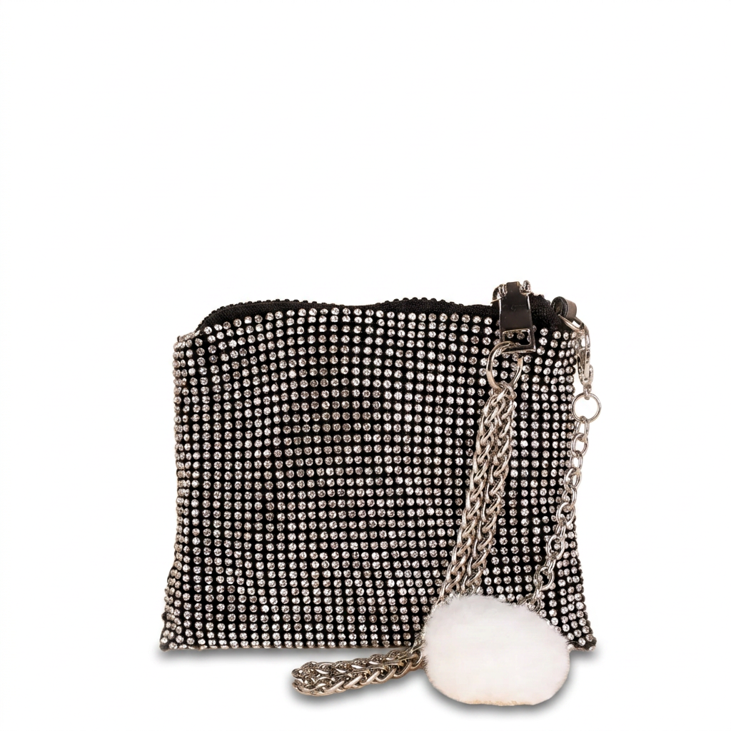PORTAMONETE CON STRASS E POLSINO