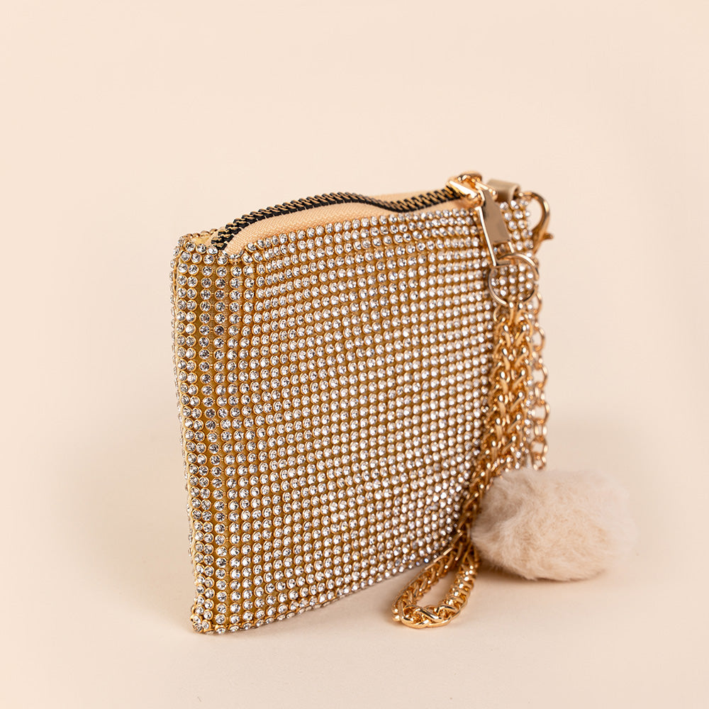 PORTAMONETE CON STRASS E POLSINO
