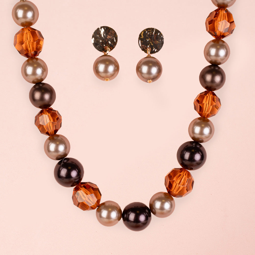 PARURE COLLANA E ORECCHINI CON SFERE