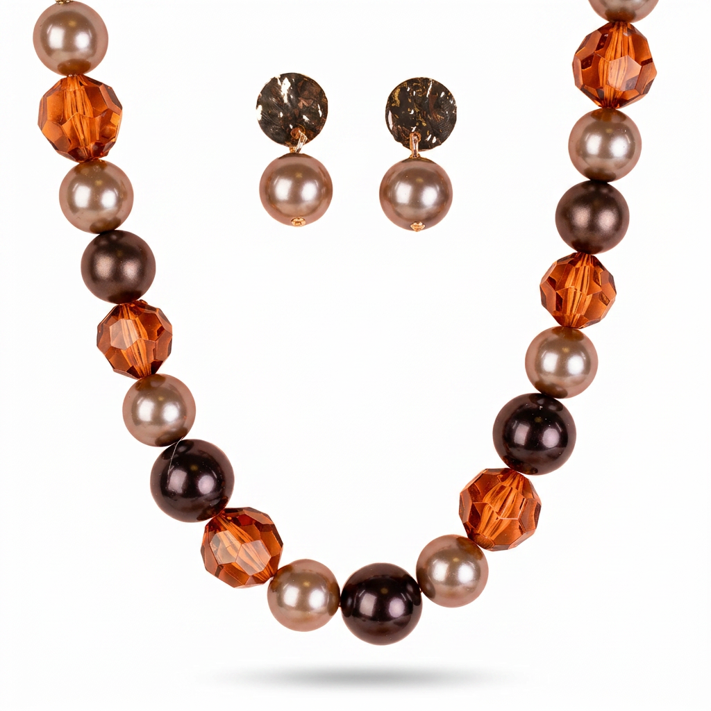 PARURE COLLANA E ORECCHINI CON SFERE