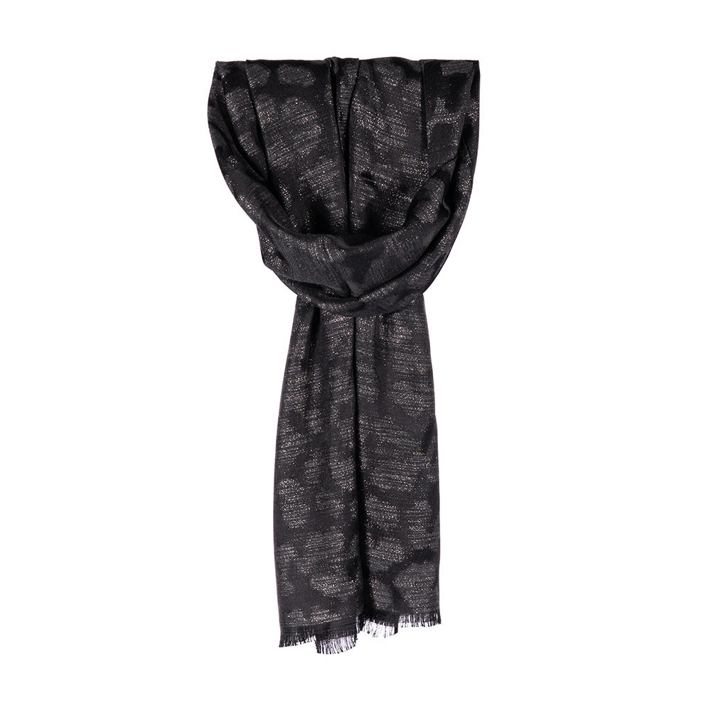 LIGHTWEIGHT SPOTTED GLITTER EFFECT SCARF