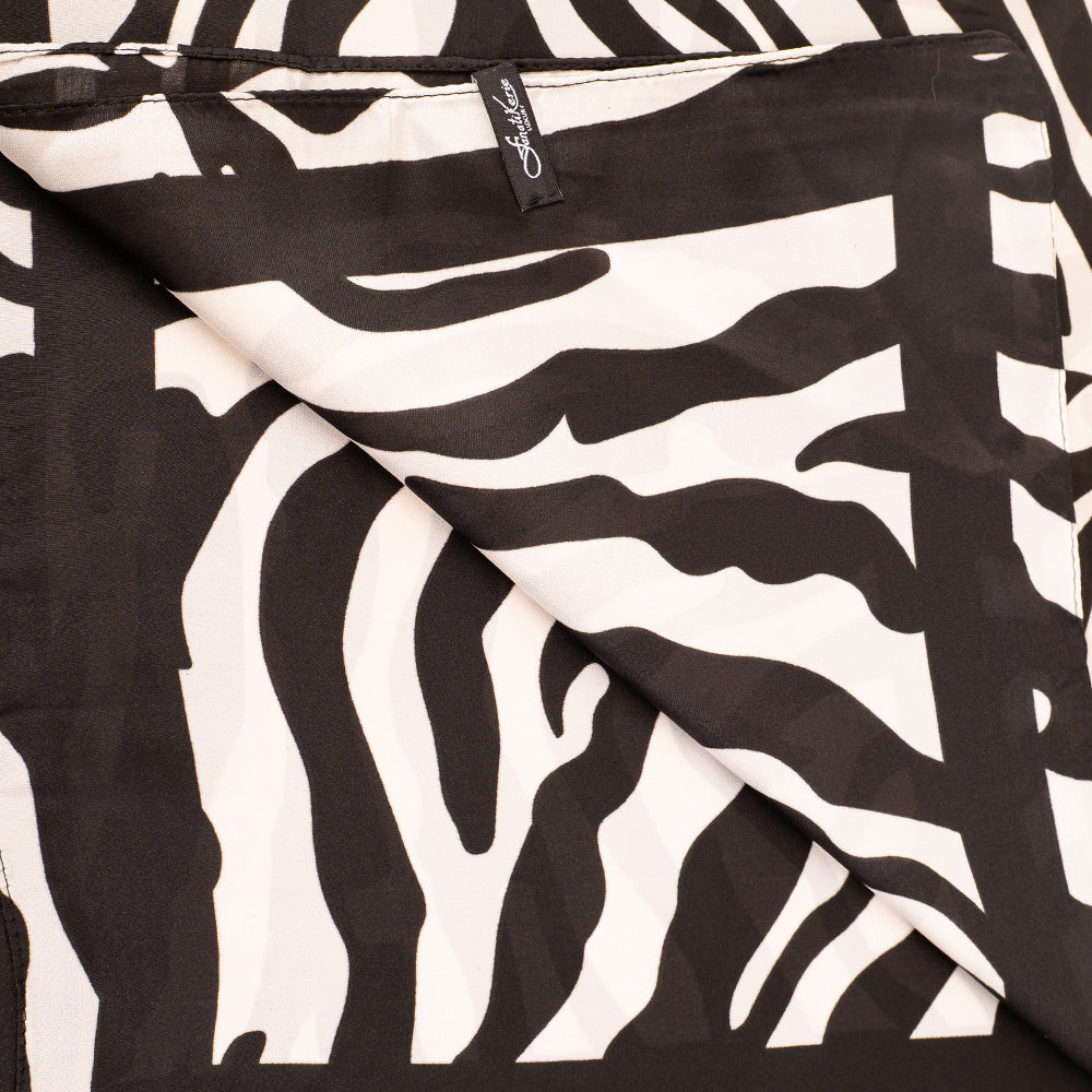 LIGHTWEIGHT SCARF ZEBRA SQUARE FOULARD