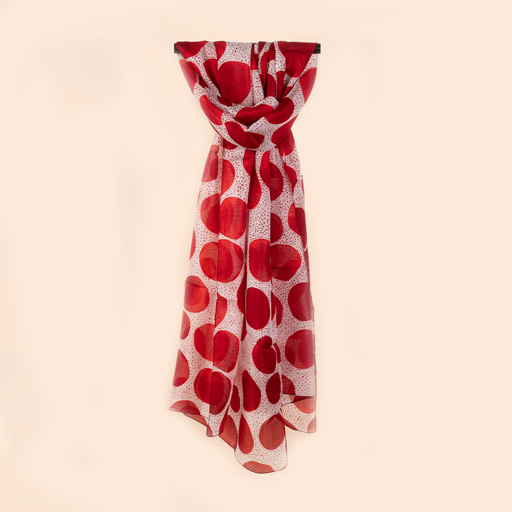 LIGHTWEIGHT SILK PATTERN SCARF