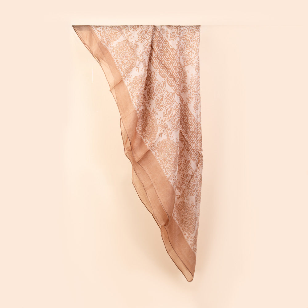 LIGHTWEIGHT SILK PATTERN SCARF