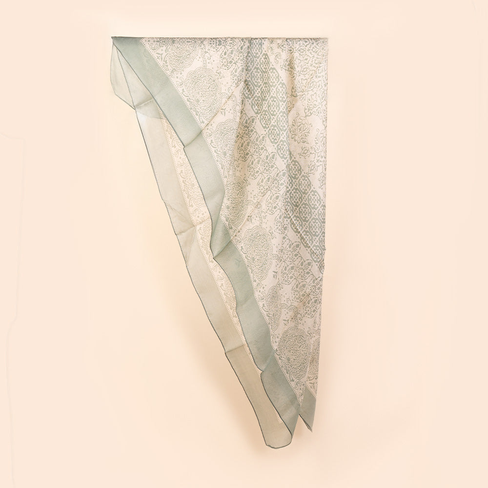 LIGHTWEIGHT SILK PATTERN SCARF