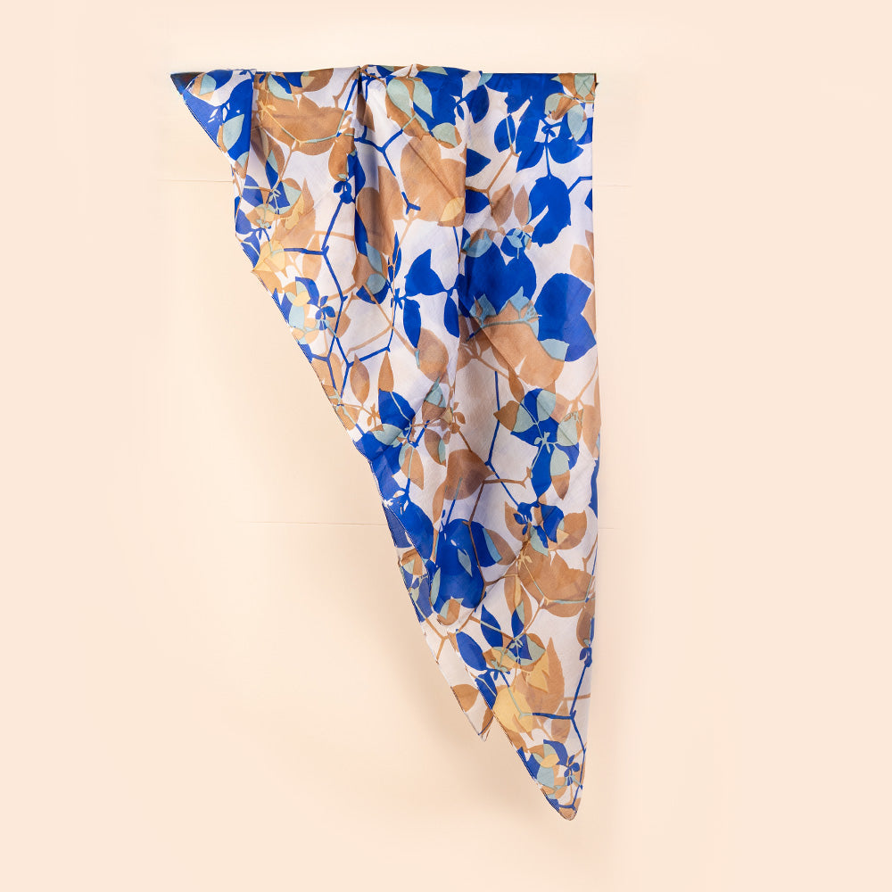 LIGHTWEIGHT SILK PATTERN SCARF