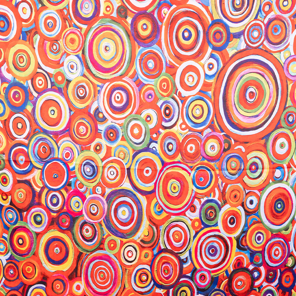 SCIARPA FANTASIA DOPPIA CON DISCHI COLORATI