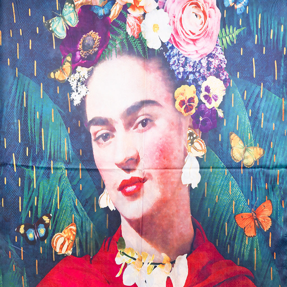 SCIARPA FANTASIA DOPPIA CON FRIDA GRANDE E FIORI