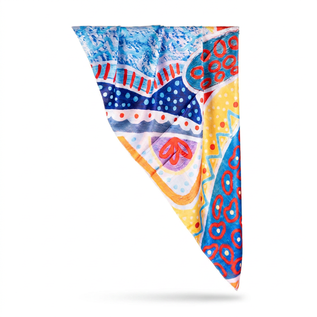 DOUBLE ABSTRACT PATTERN SCARF