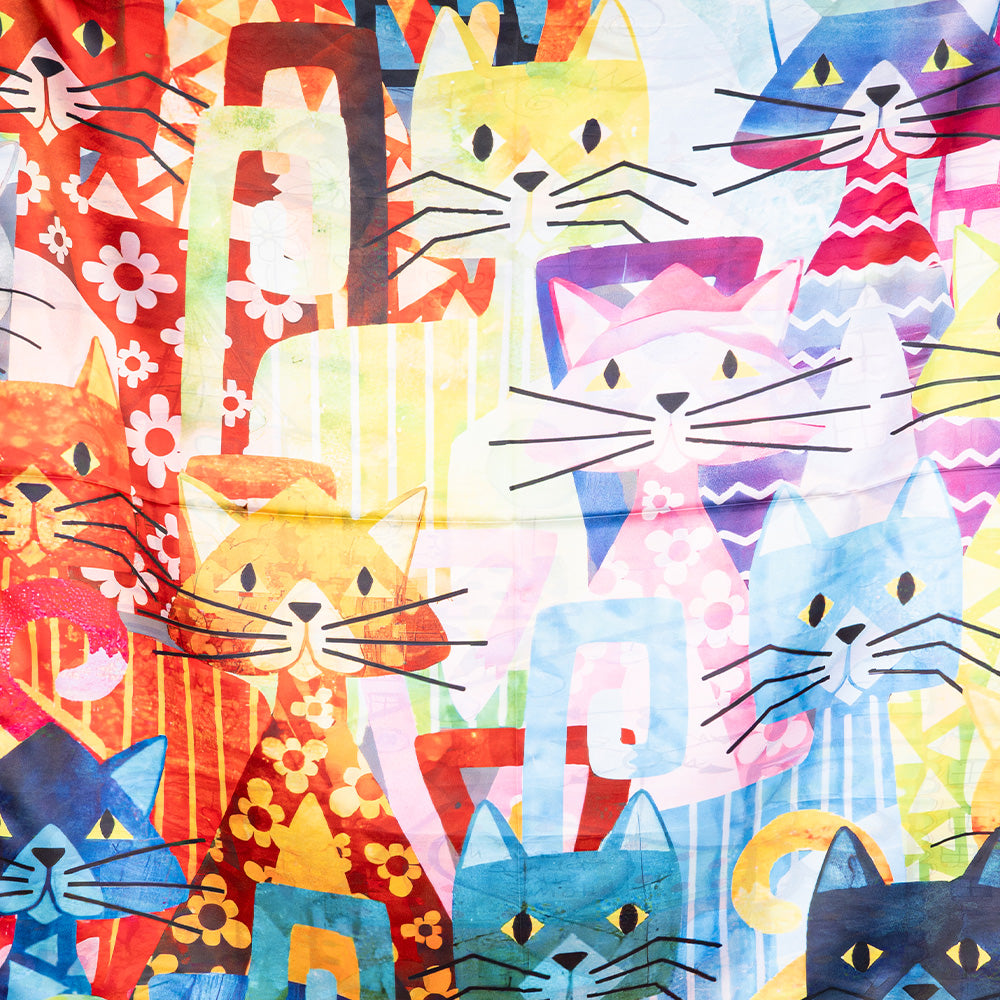 SCIARPA FANTASIA DOPPIA CON GATTI