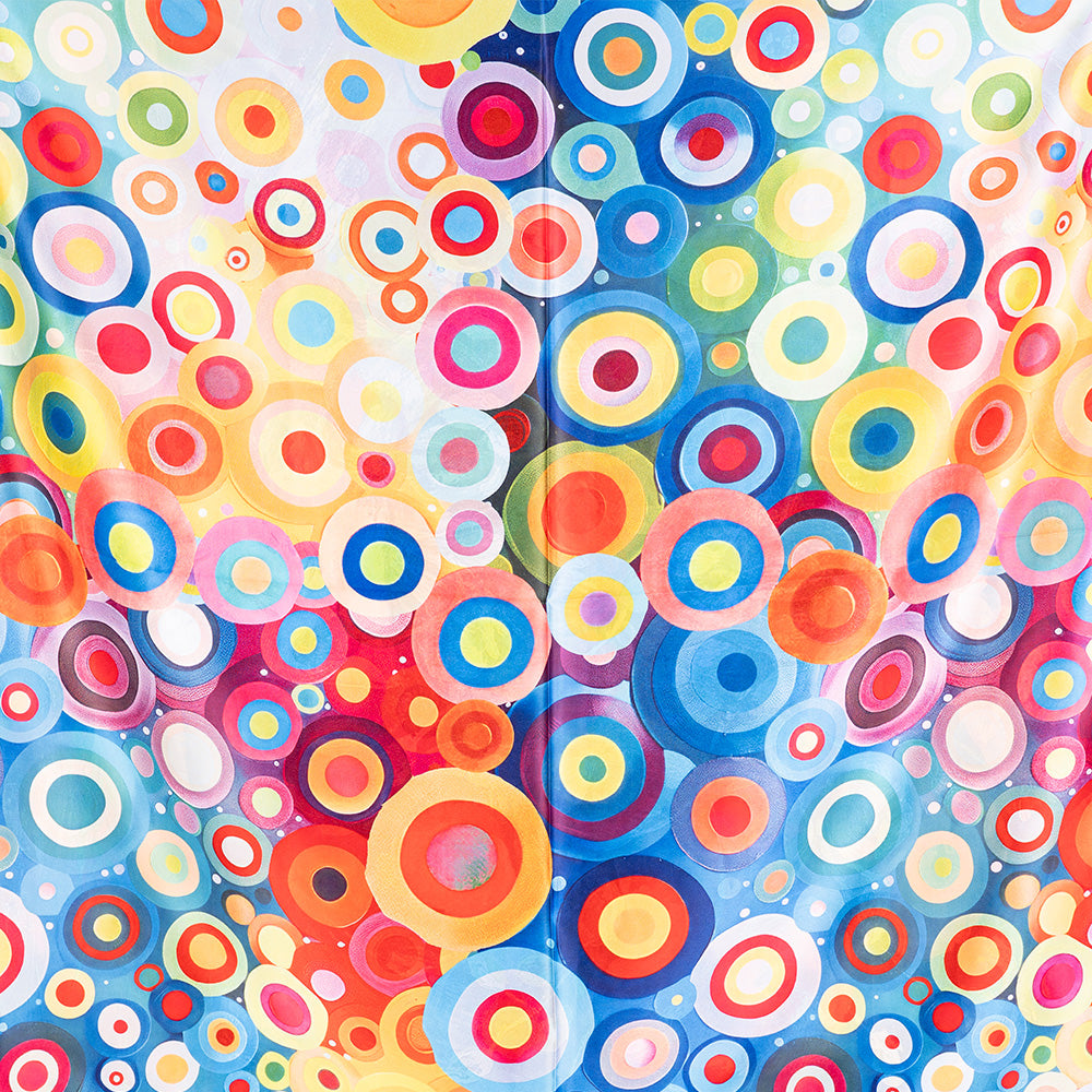 SCIARPA FANTASIA DOPPIA CON VASO DI FIORI