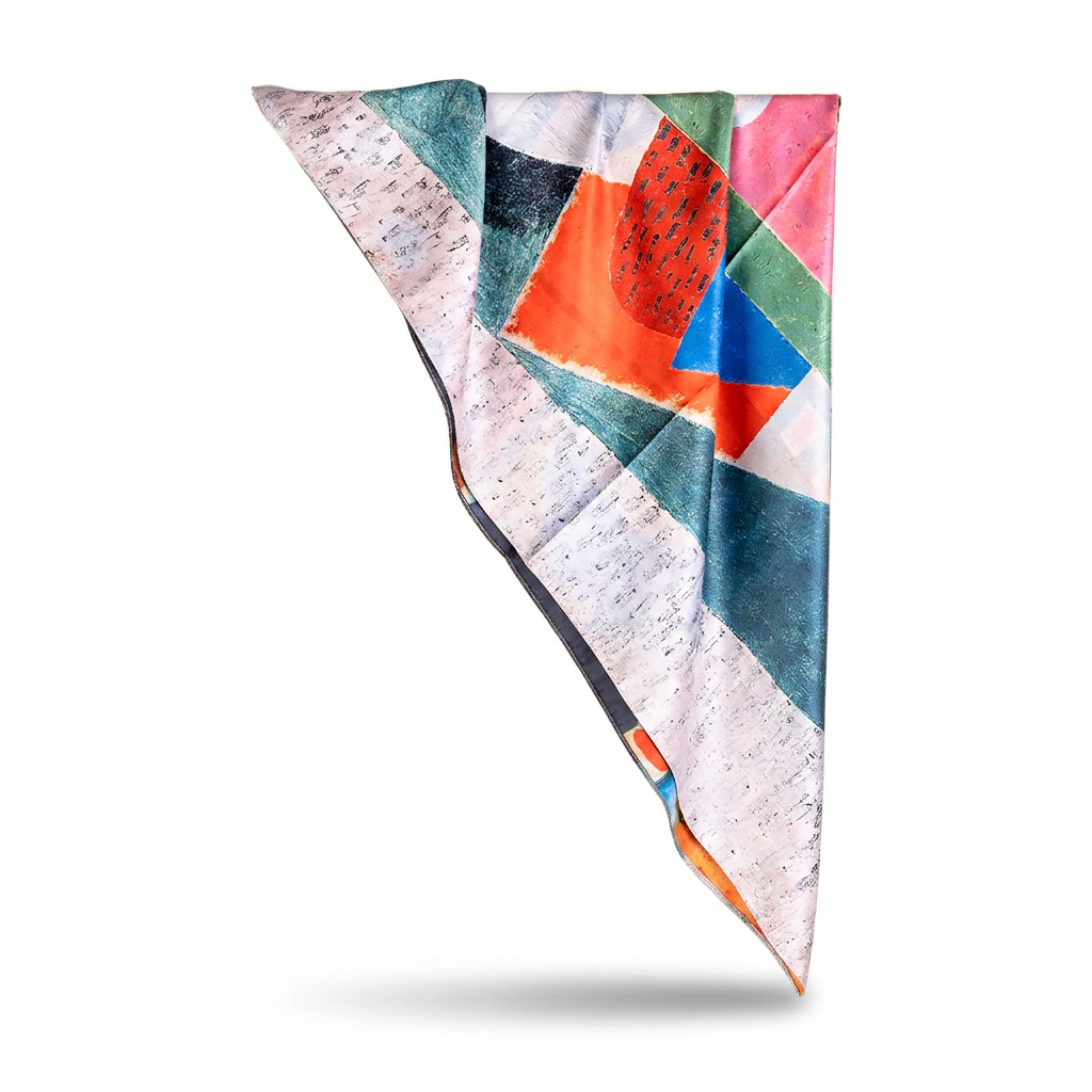 DOUBLE ABSTRACT PATTERN SCARF