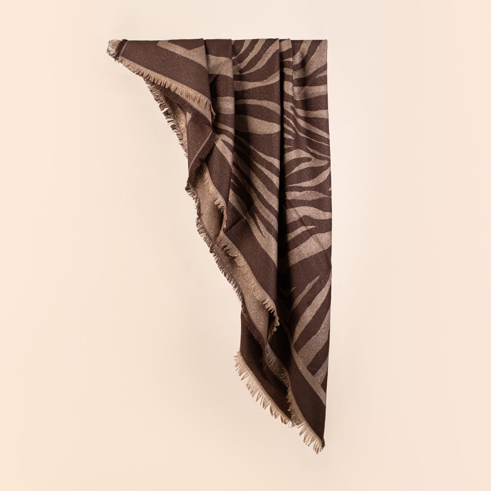 SCIARPA ZEBRATA CON FILO LAMINATO