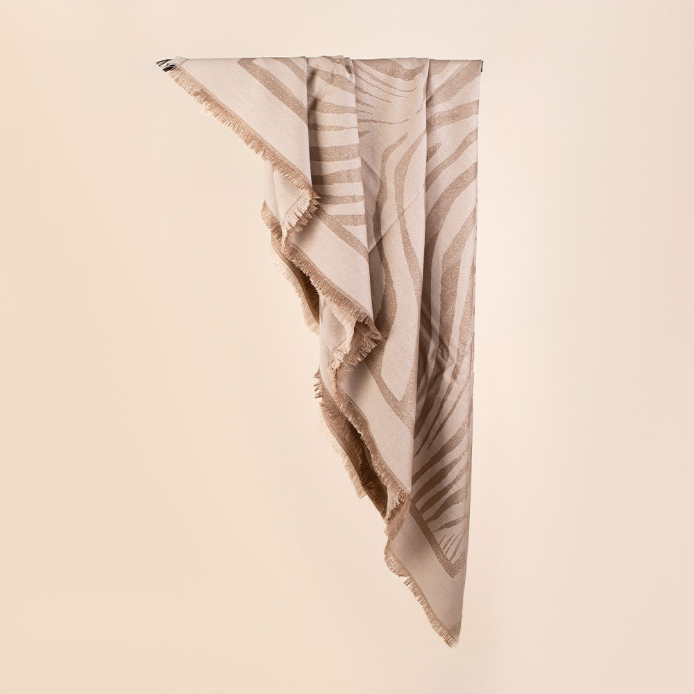 SCIARPA ZEBRATA CON FILO LAMINATO