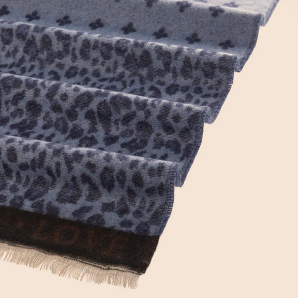 SCIARPA MORBIDA A FANTASIA ANIMALIER CON FIORI