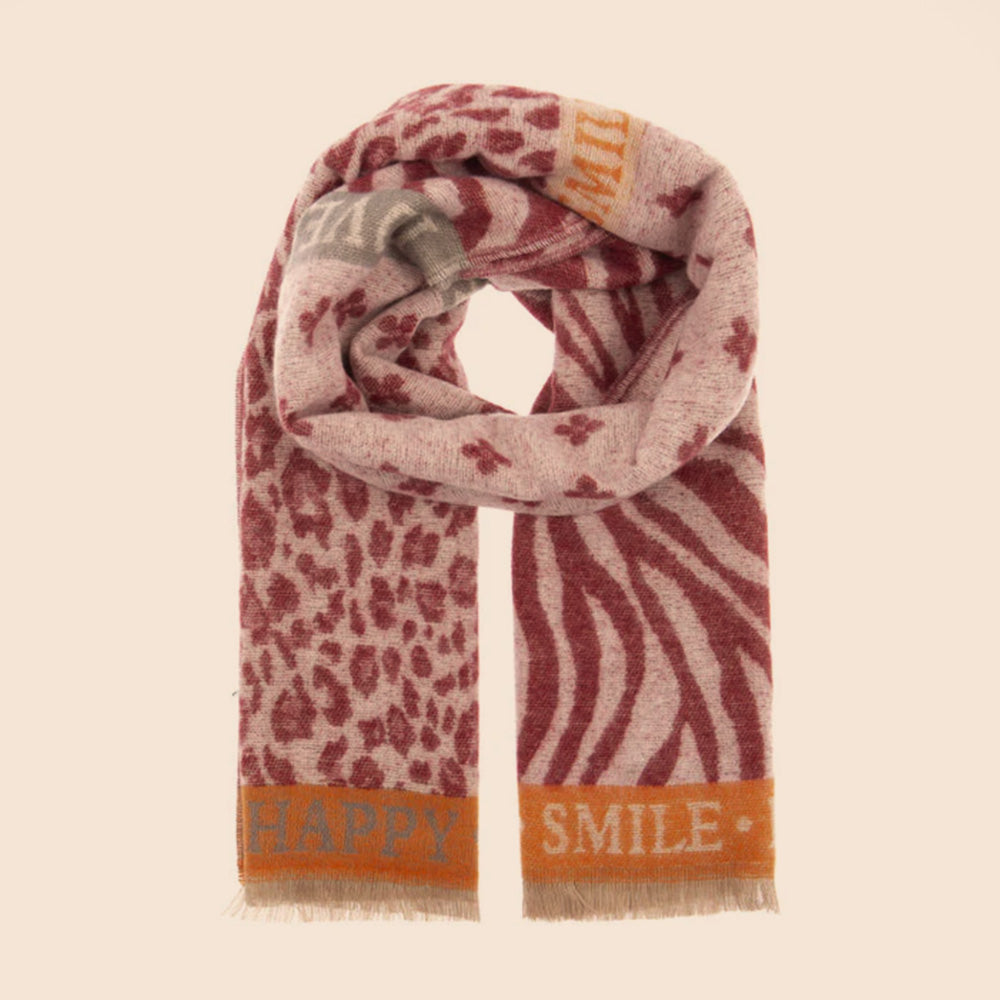 SCIARPA MORBIDA A FANTASIA ANIMALIER CON FIORI