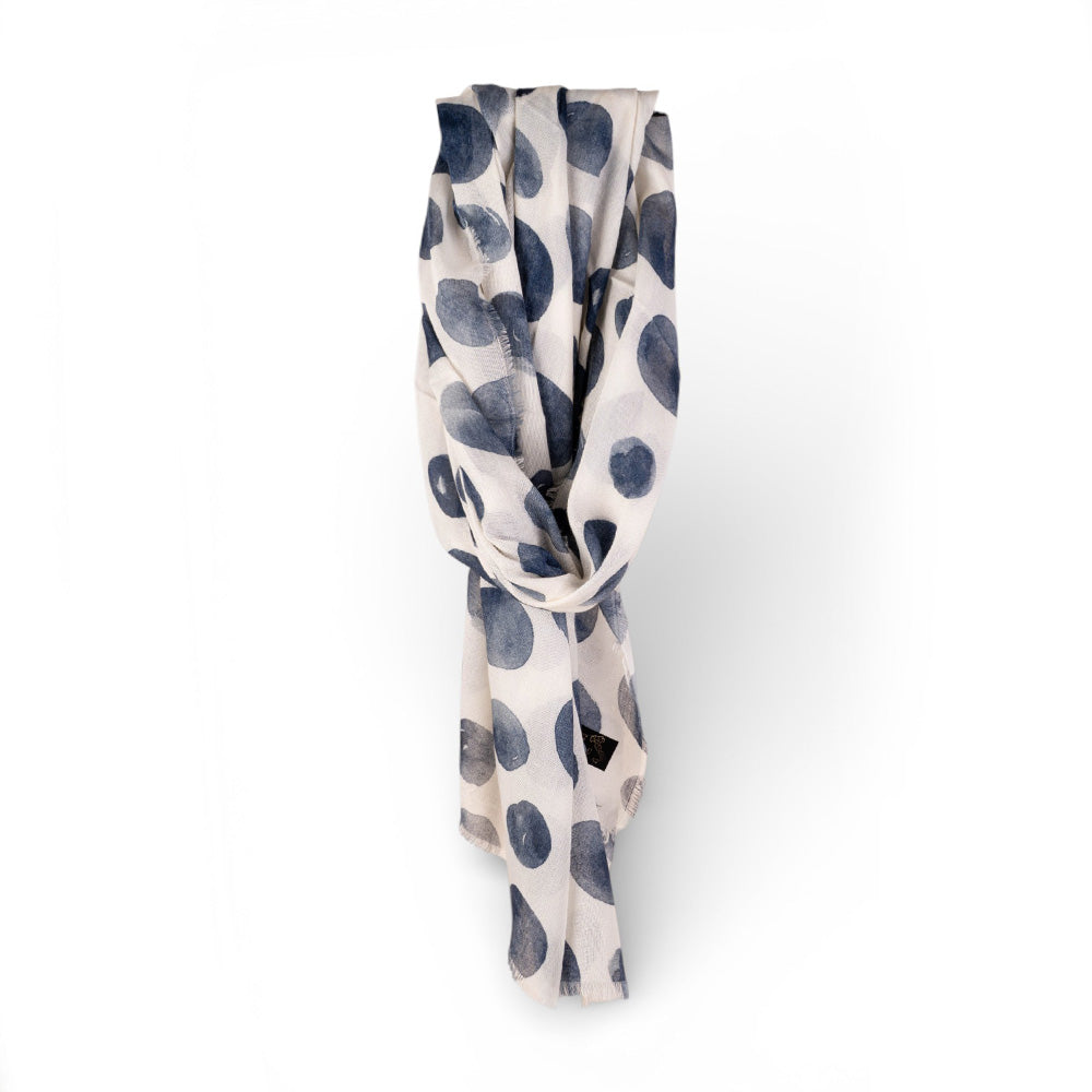 SCIARPA UN BAMBOO CON STAMPA A POIS