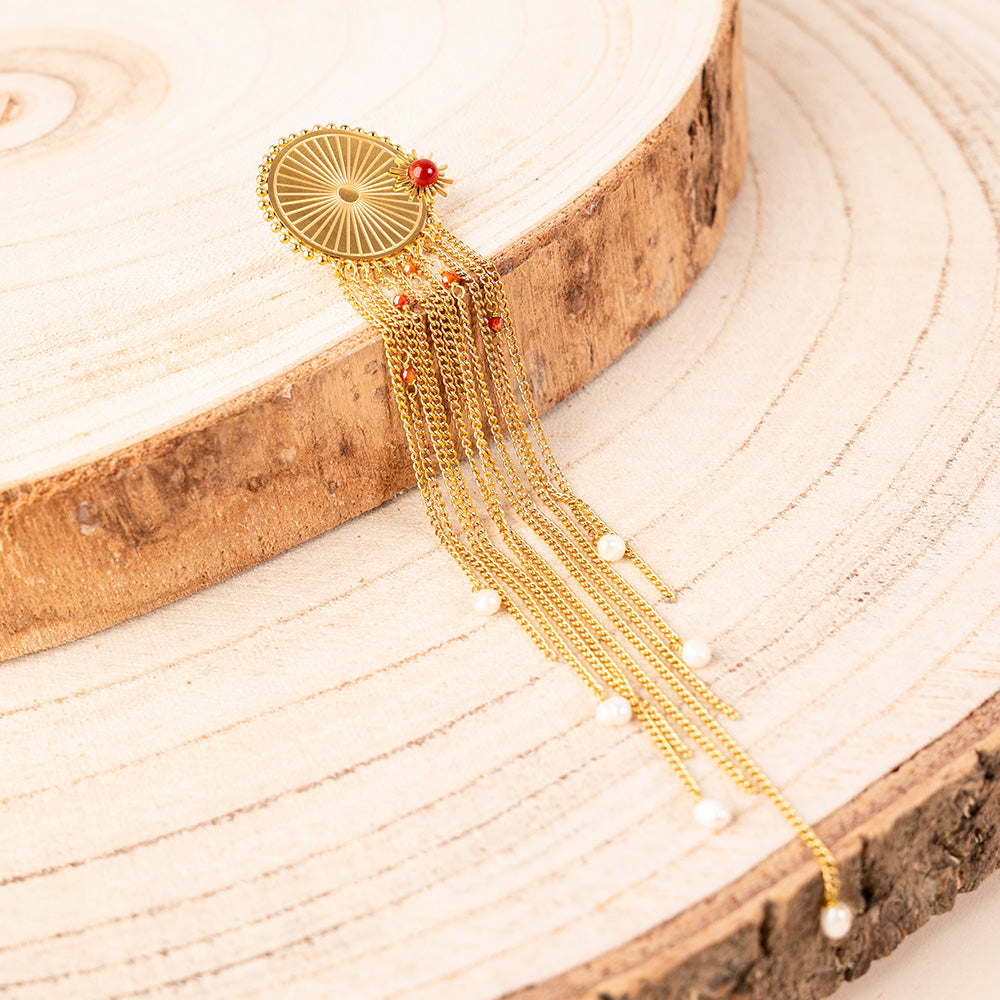 MICRO CHAIN ​​PENDANT BROOCH