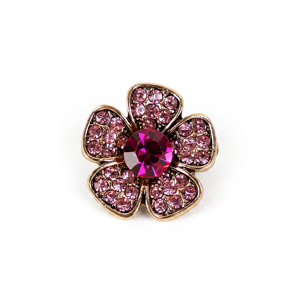 SPILLA A FIORE CON STRASS