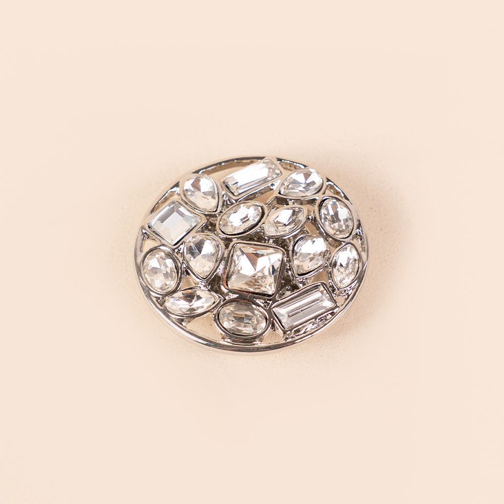 MAGNETIC CIRCULAR PIN WITH RHINESTONE