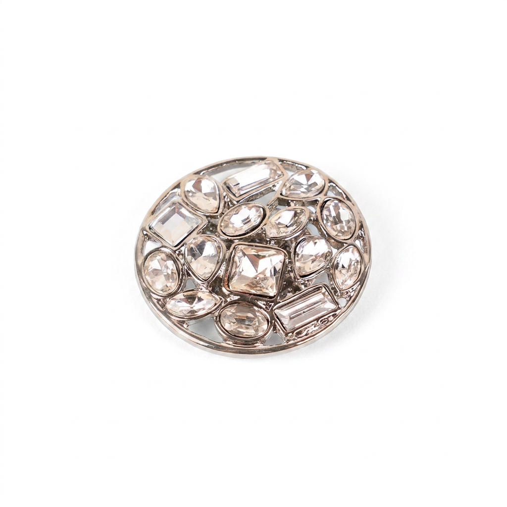 SPILLA MAGNETICA CIRCOLARE CON STRASS