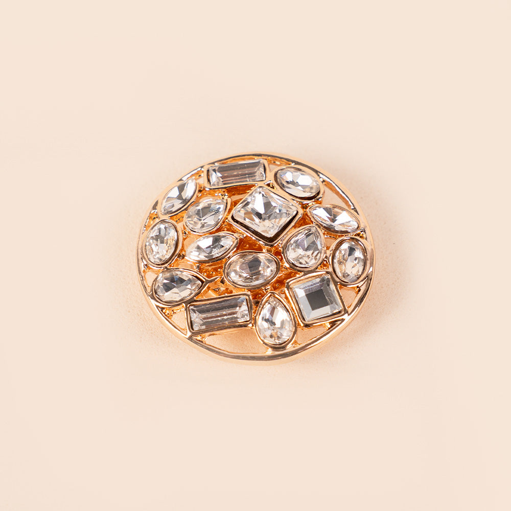 MAGNETIC CIRCULAR PIN WITH RHINESTONE