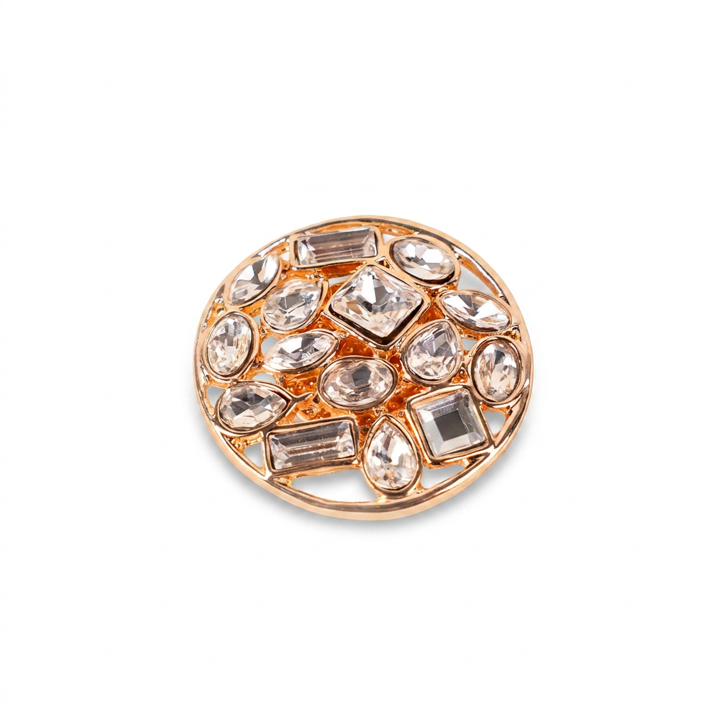 SPILLA MAGNETICA CIRCOLARE CON STRASS