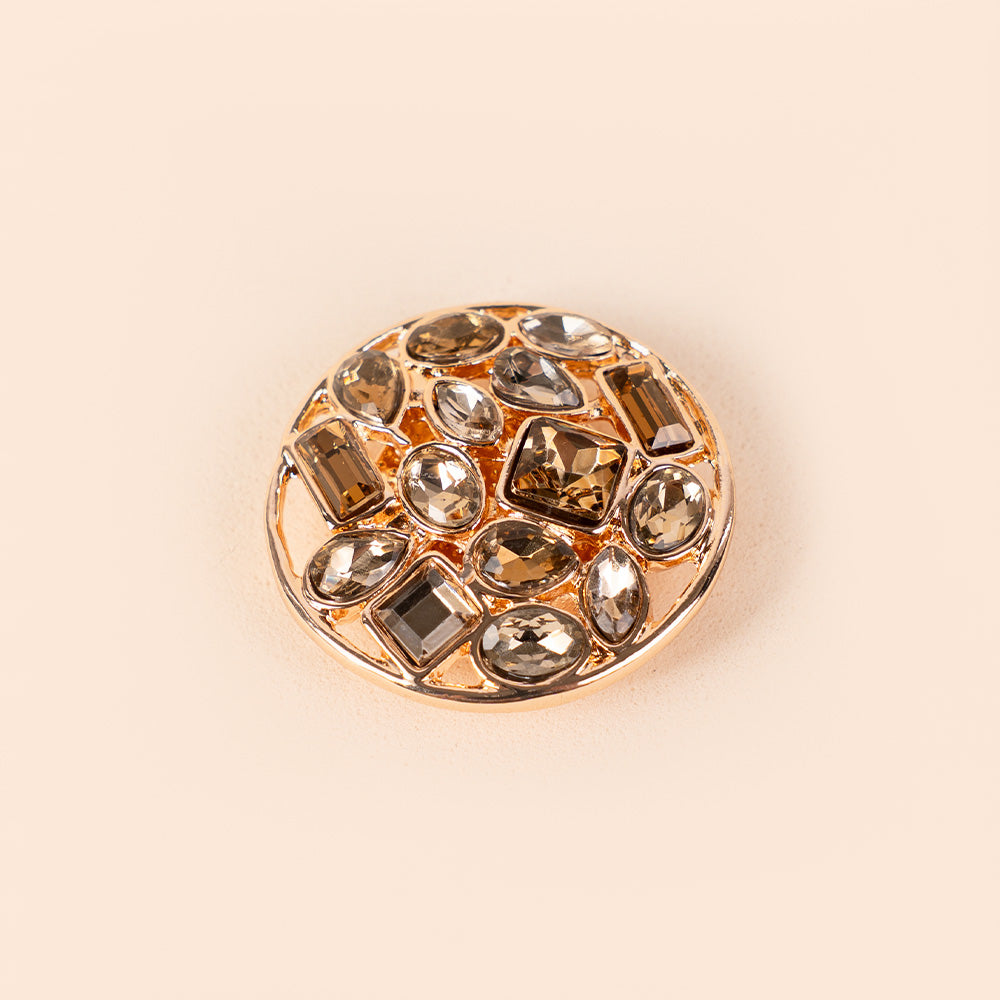 MAGNETIC CIRCULAR PIN WITH RHINESTONE