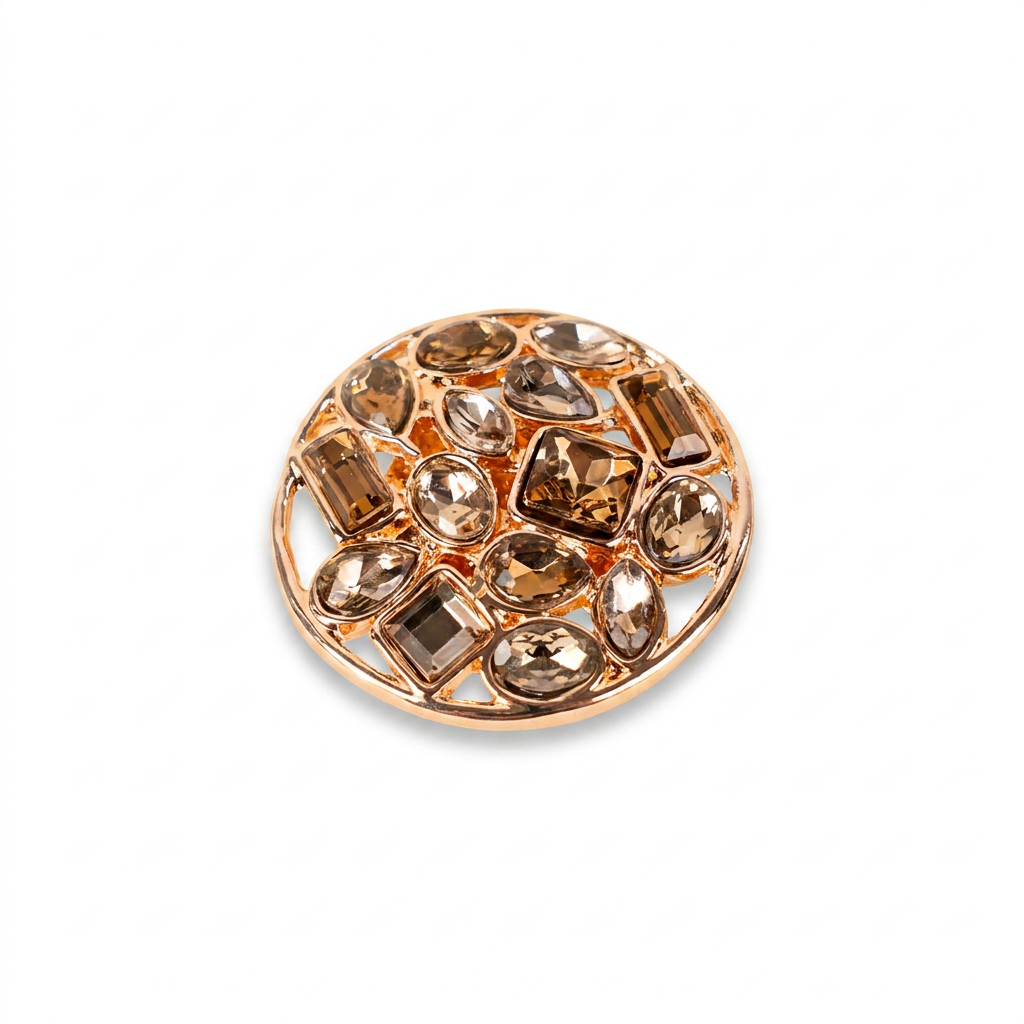 SPILLA MAGNETICA CIRCOLARE CON STRASS