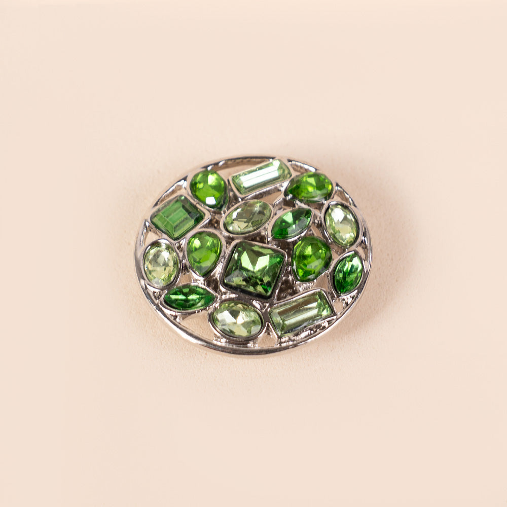 MAGNETIC CIRCULAR PIN WITH RHINESTONE