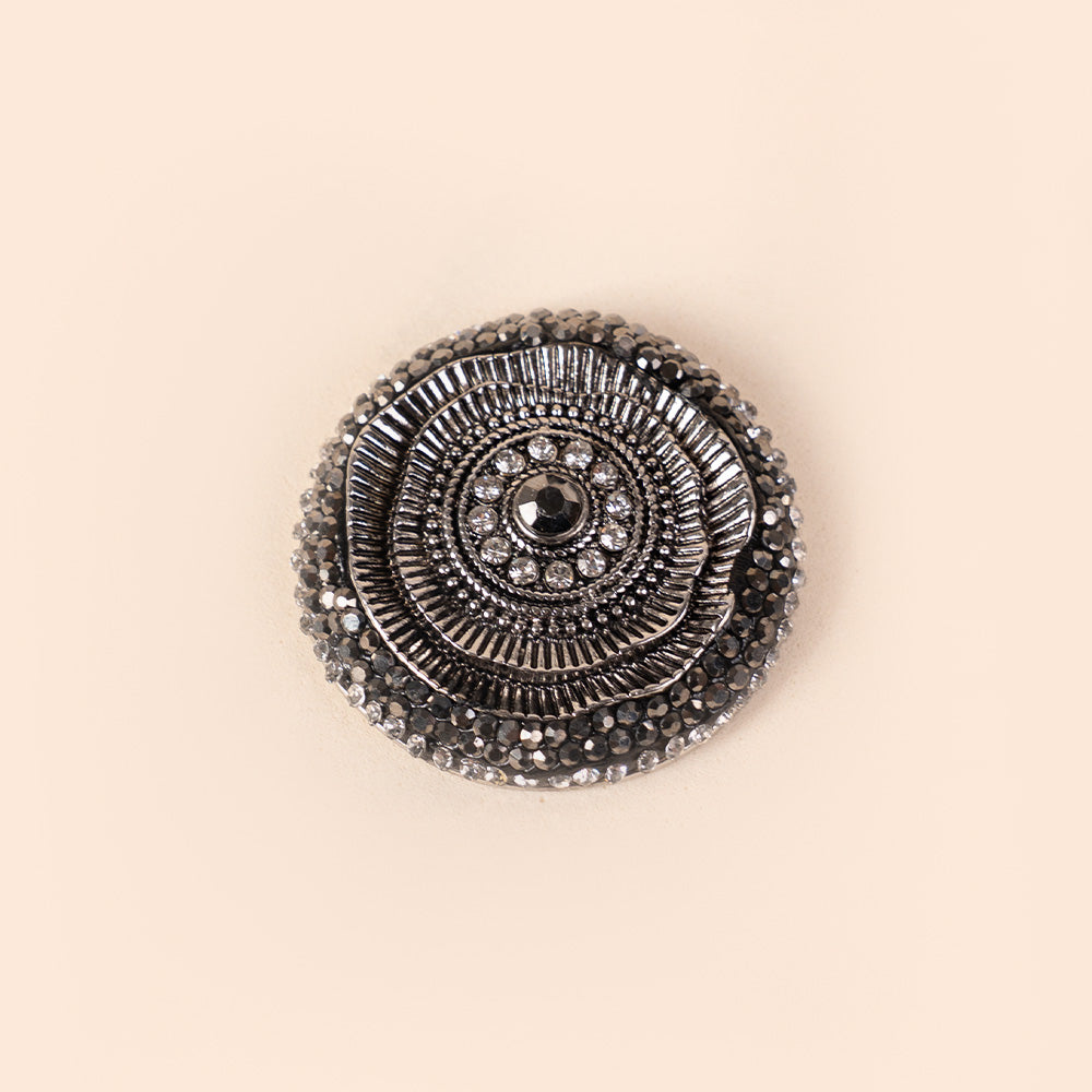 DECORATED ROSETTE MAGNETIC PIN