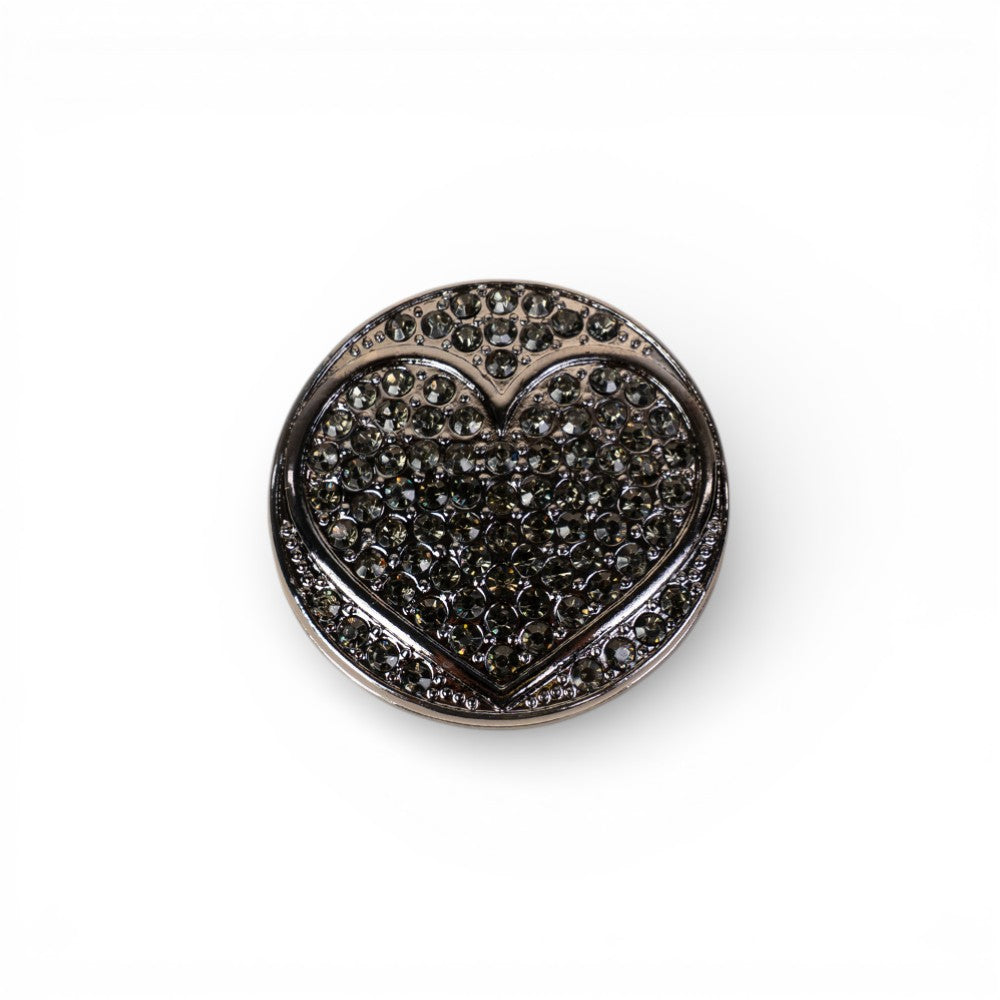 SPILLA ROTONDA CON CUORE E STRASS