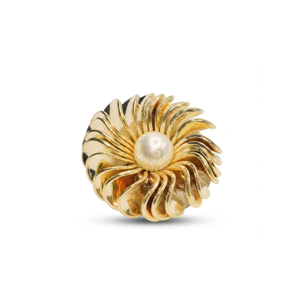 SPILLA A FIORE CON PERLA CENTRALE