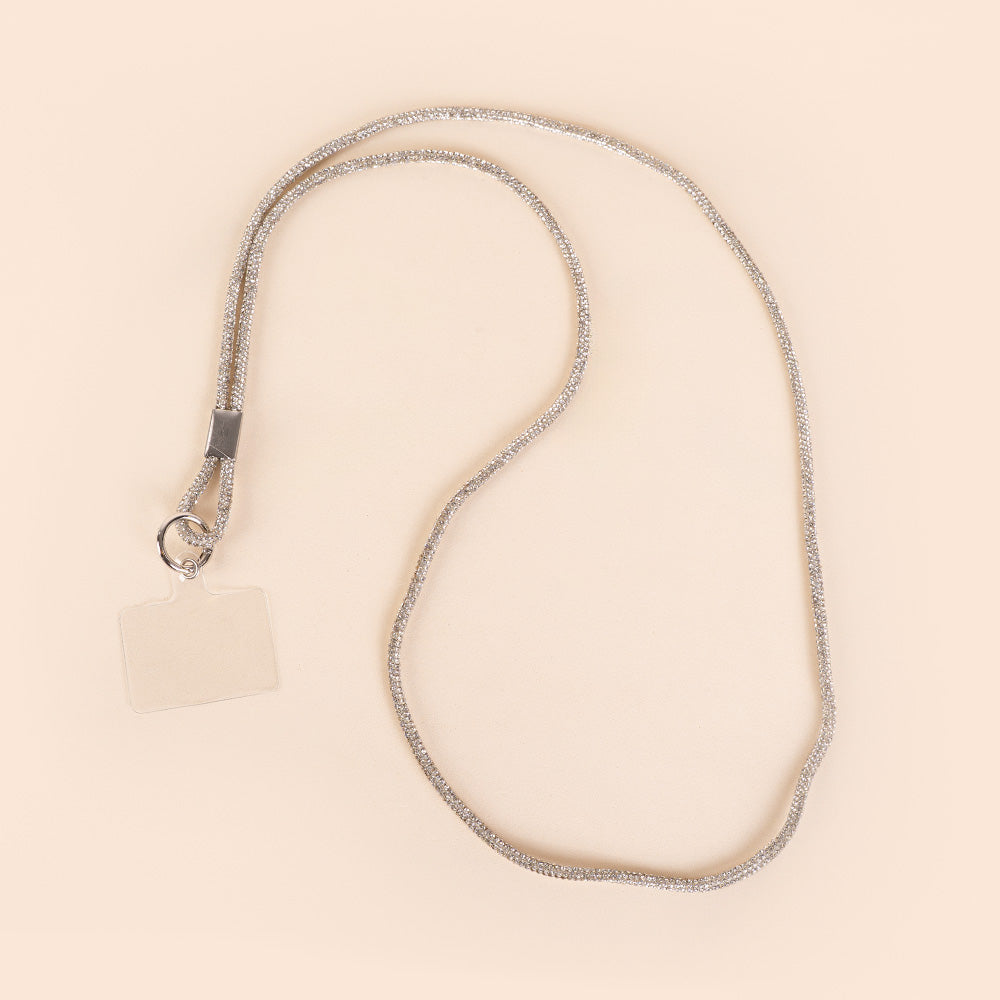 LACCIO TRACOLLA PER CELLULARE CON STRASS CON UNICO MOSCHETTONE CIRCOLARE
